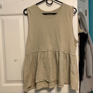 Pale Green Free People Babydoll Tank